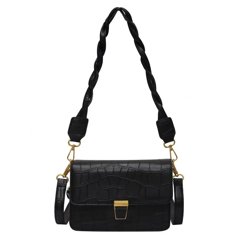 

Stone pattern PU Leather Crossbody Bags For Women 2020 Shoulder Bag Metal Lady Travel Handbags Totes bolsos para mujer