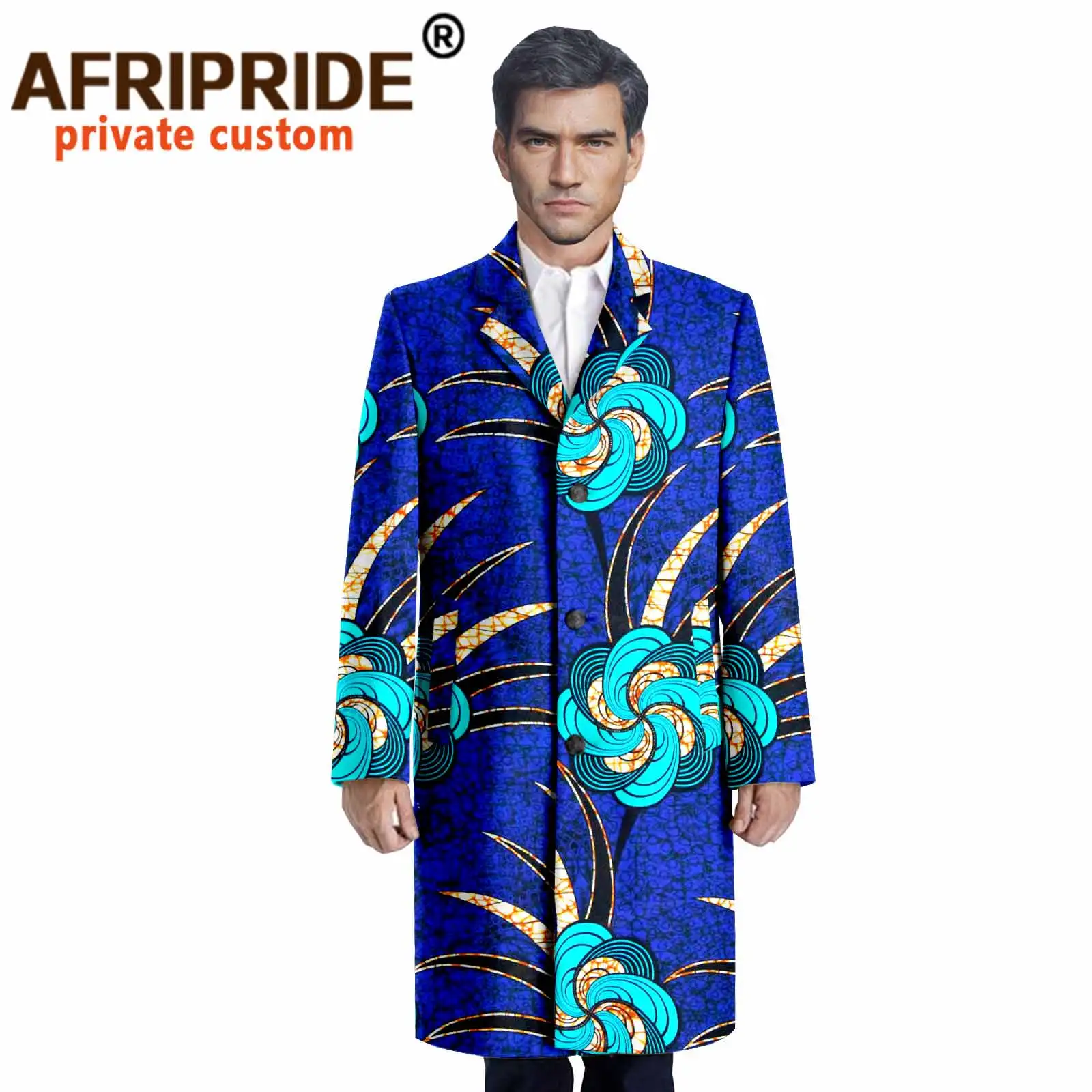 Men`s Coats African Clothes Ankara Print Jacket Dashiki Outwear Plus Size Oversized Outfits Bazin Riche Wax Attire  A2114002