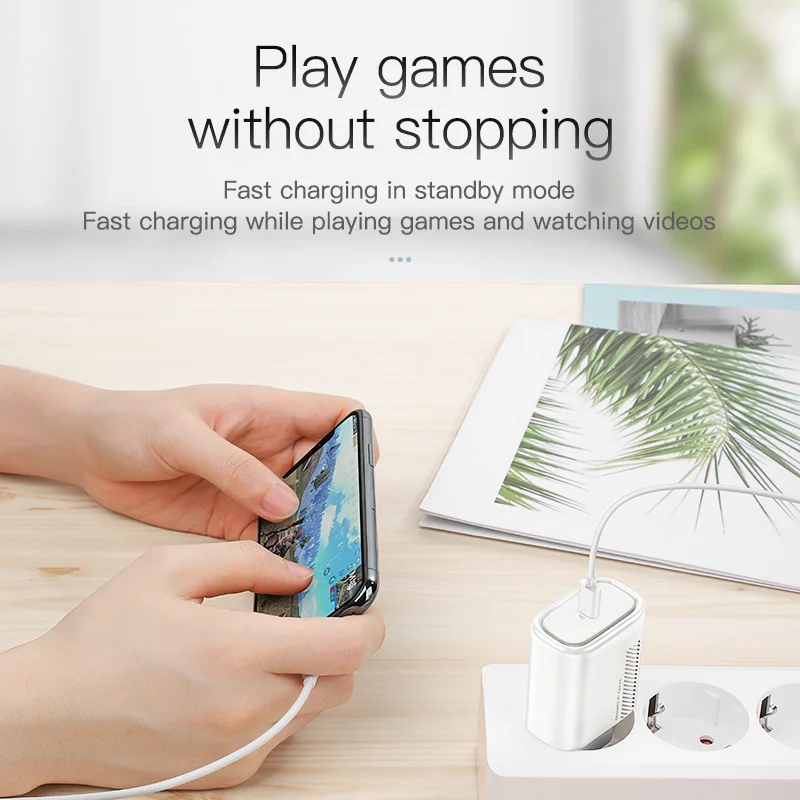Зарядное устройство KUULAA USB Type C 18 Вт QC 4 0 черный/белый евро/американский/британский