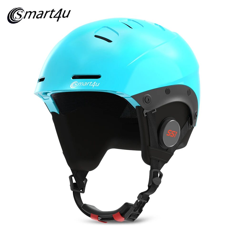 Tron Blue Smart4u лыжный велосипедный шлем с IPX4 Водонепроницаемая съемная подкладка велосипедный шлем Встроенная bluetooth-гарнитура - Цвет: Tron Blue