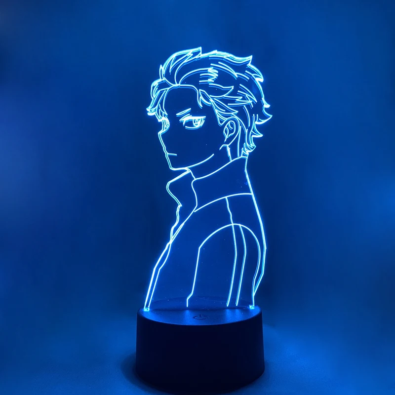 Аниме 3D лампа Re Zero пусковая жизнь в другом мире СВЕТОДИОДНЫЙ Ночник светильник