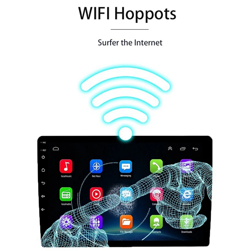 10,1 дюймов 2Din Android 8,1 автомобильный MP5 плеер gps Navi Радио WiFi BT Bluetooth радио