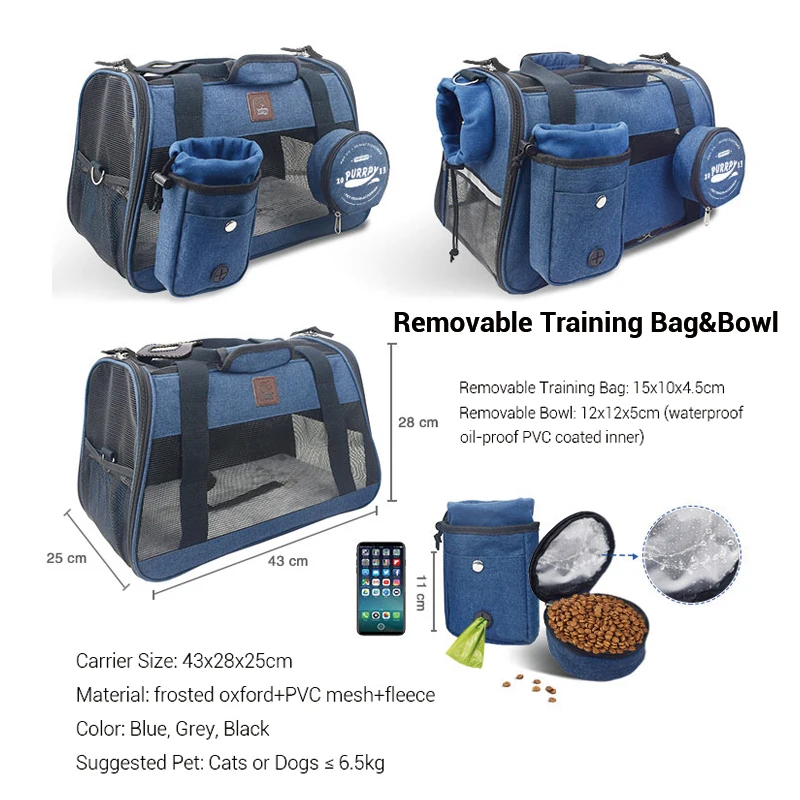 Переноска для кошки Портативный Складная переноска собак авиакомпании одобрил