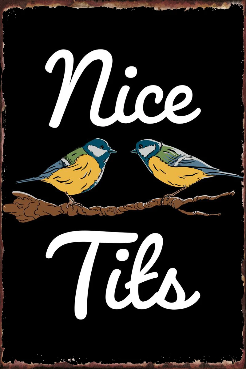 

Funny Bird Watching Nice Wall Decor Room Decoration Retro Vintage Metal Sign Tin Sign Tin Plates For Pub Home Club Man Cave