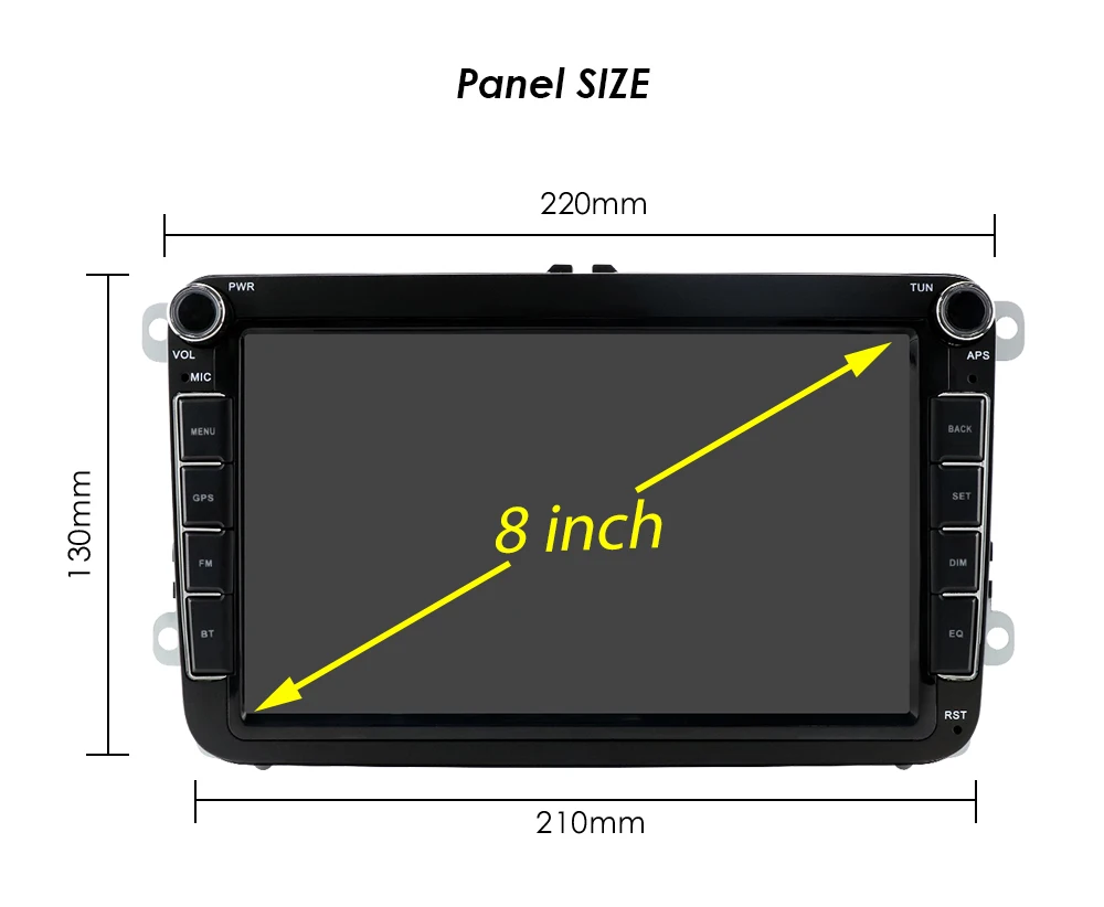 android 10 2din car multimedia player for vwvolkswagengolfpolotiguanpassatb7b6seatleonskodaoctavia radio gps free global shipping