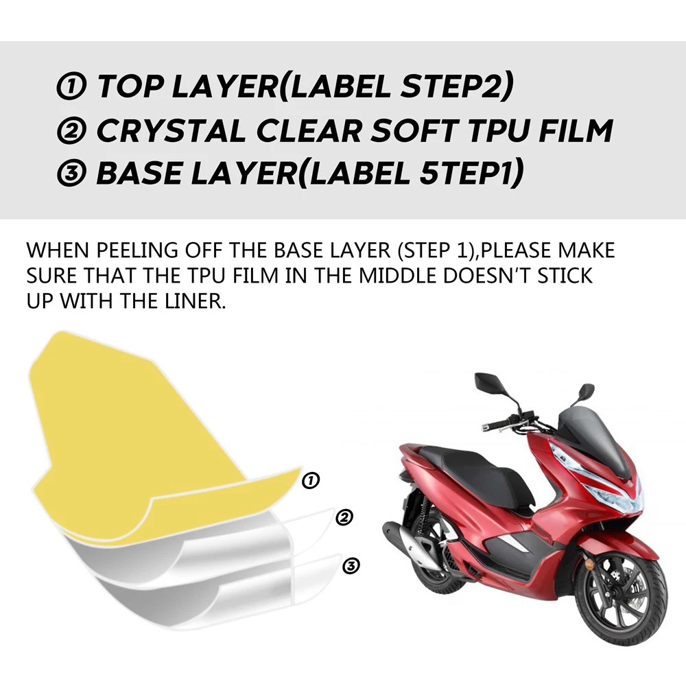 

1Pcs TPU Film Speed UV Protection Film Anti-Scratch For Honda Pcx150 2018-19
