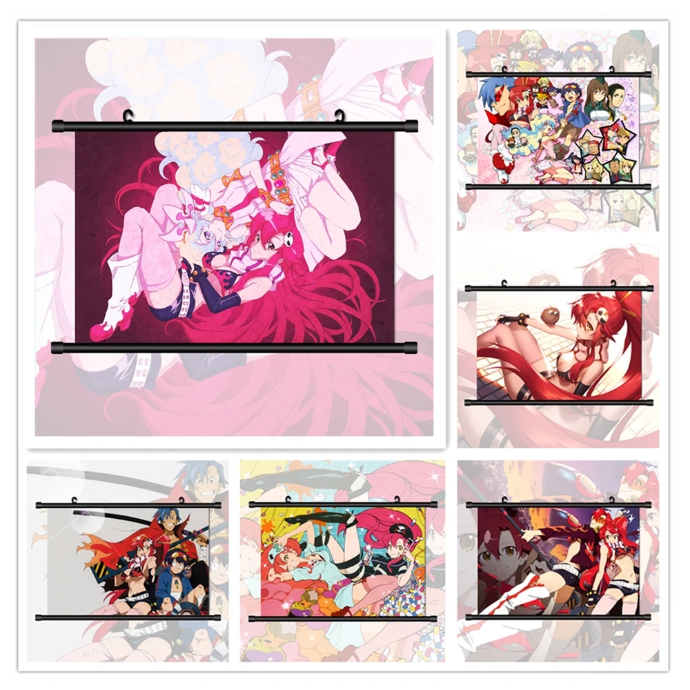 WTQ Tengen Toppa Gurren-Lagann Yoko Littner Nia Teppelin Картина на холсте аниме постеры Настенный декор