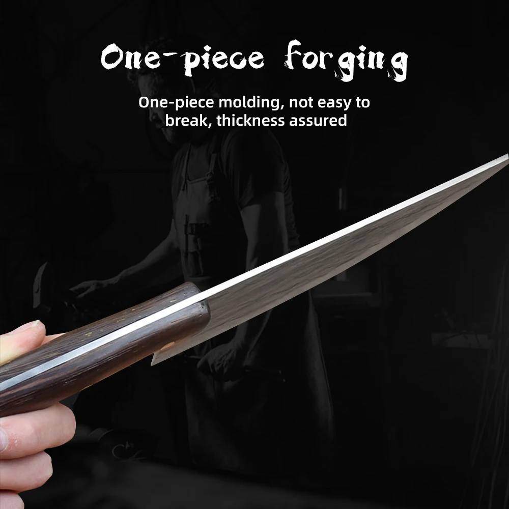 

XYj Handmade Forged 8'' INCH Slaughter Chopping Stainless Steel Slicer Wood Handle Kitchen Chef Meat Fish Cooking Cleave