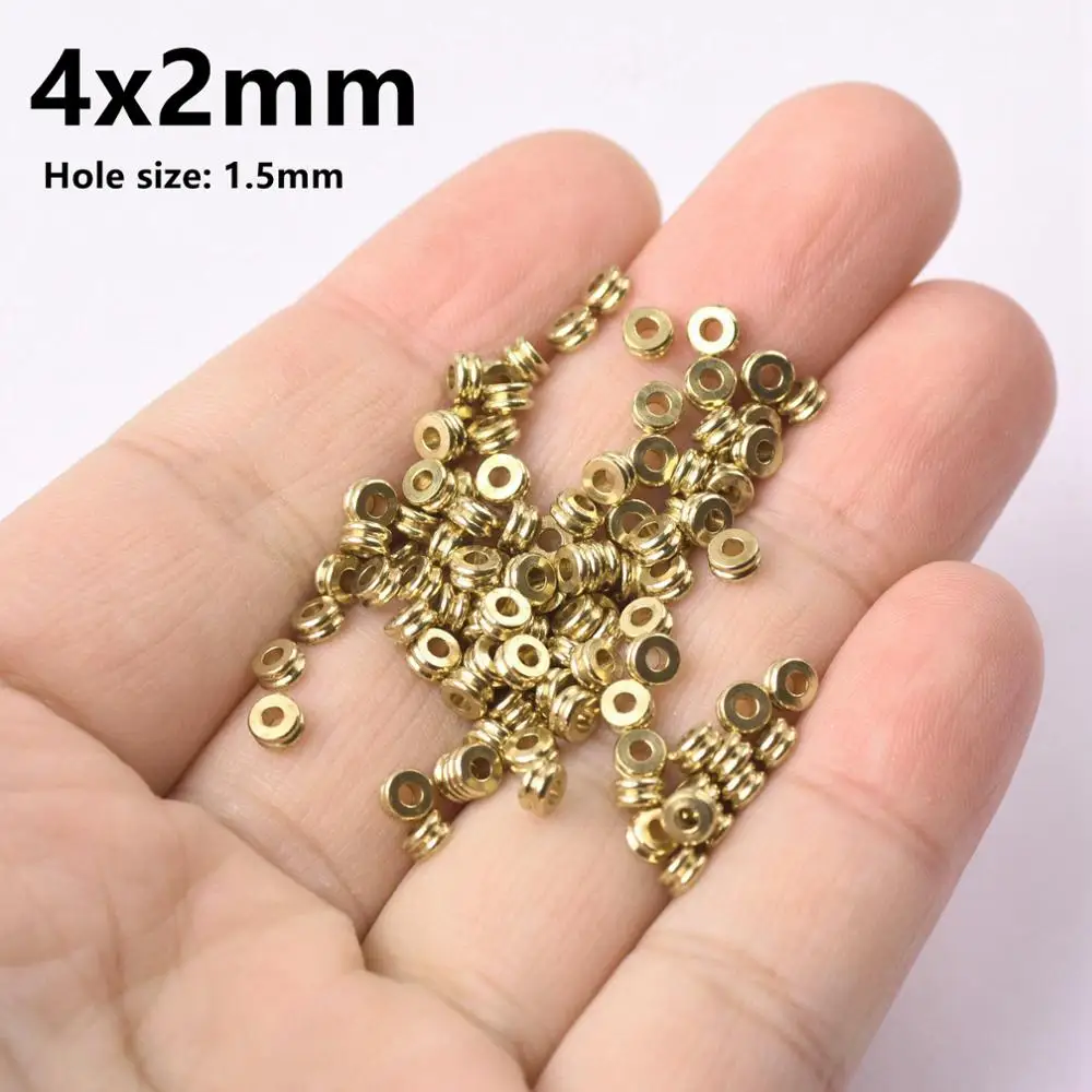 Прочные латунные металлические светло-золотистые бусины-разделители 3 мм 4 5 6 7 |