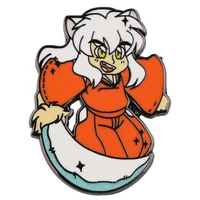 yq747 japanese anime fox lapel pin enamel brooch animal dog badge for bags tops hoodies cartoon icons decorative jewelry gift