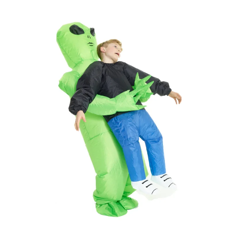 Забавные зеленые призраки обнимают надувные костюмы для детей карнавал праздник
