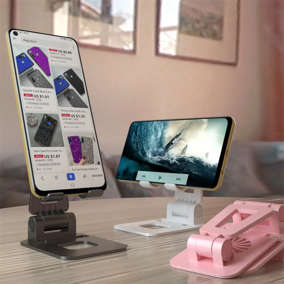 

Настольная подставка-держатель для телефона Универсальный штатив для телефона для iPhone Xiaomi Redmi Honor пластиковый складной настольный держател...