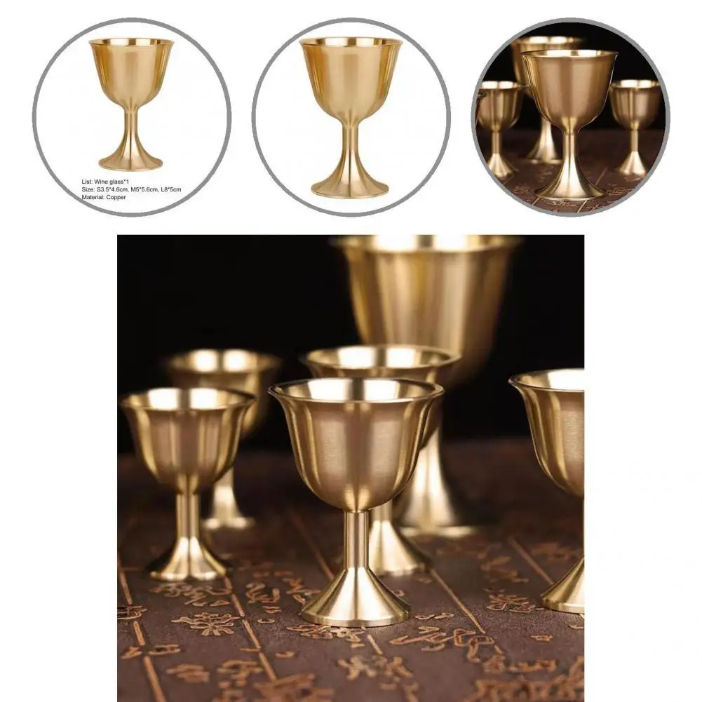

Red Wine Glass Copper Drinking Wine Glass Anti-rust Durable Innovative Lightweight Smooth Drinking Wine Glass