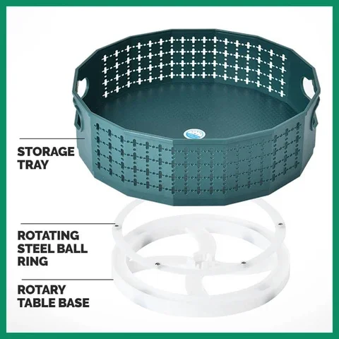 360° rotating storage rack multifunctional kitchen spice shelf turntable for cabinet table cosmetic makeup organizer supplies free global shippin