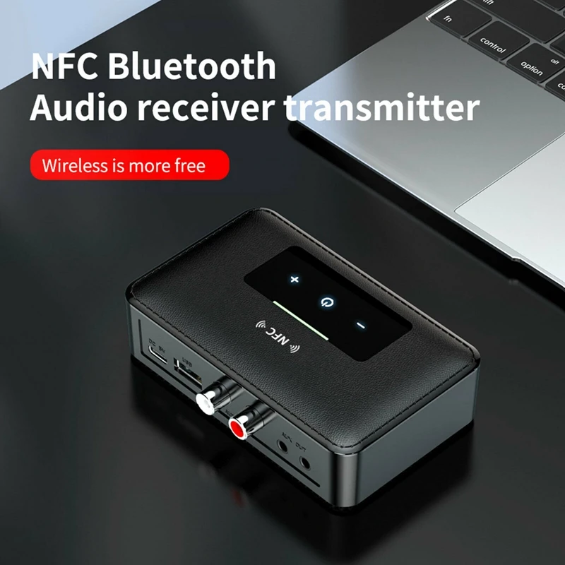 Bluetooth 5 0 передатчик приемник беспроводной 3 мм AUX NFC к 2 RCA аудио адаптер для