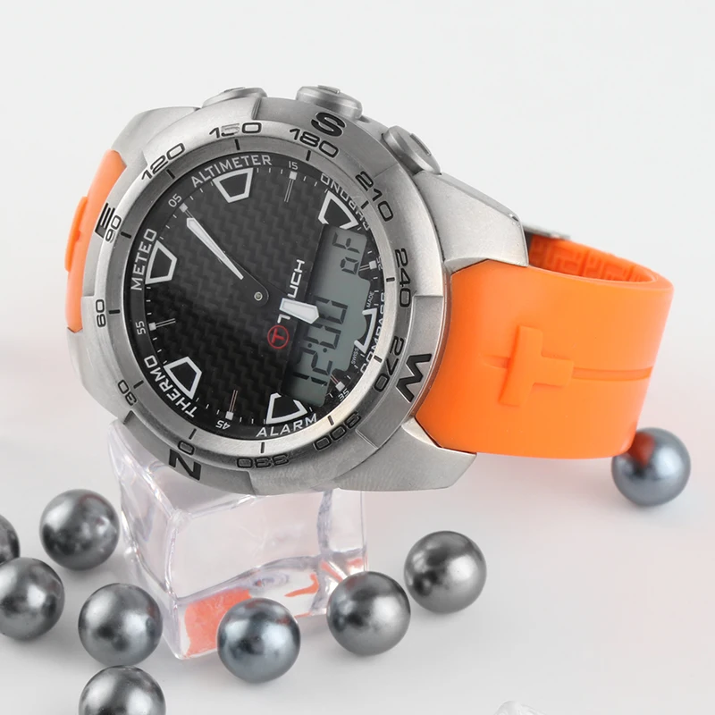 Силиконовый ремешок для часов Tissot Touch T013 T047 20 мм 21 резиновый Т спорта