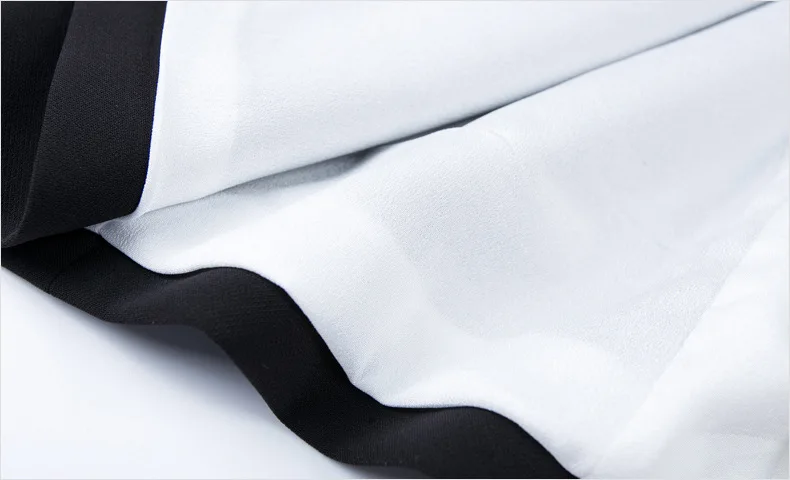 

New Fashion Office lady Black and white dresses 2020 Autumn Spring casual Hepburn dress women slim patchwork luxury V-neck skirt