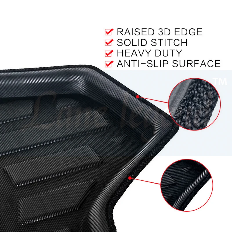 For Jeep Wrangler JK 2008-2018 4-Door Boot Mat Rear Trunk Liner Cargo Floor Tray Carpet Guard Protector Trunk mat Accessories images - 6