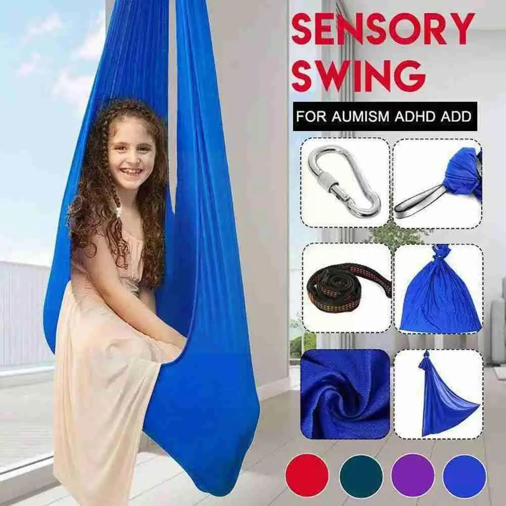 

Elastic Children's Hammock Toys Elastic Parcel Steady Swing Swing Toy Child Flying Therapy Swing Dropshipping Autism Seat C A9O3
