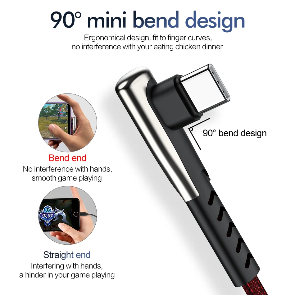 ROCK usb type C кабель для samsung S10 huawei P30 Pro QC3.0 5A Быстрая зарядка type-C Supercharge USB-C зарядное