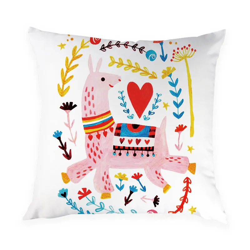 Чехол для подушки с изображением Животных Альпака ПИЧ скин Наволочки диван