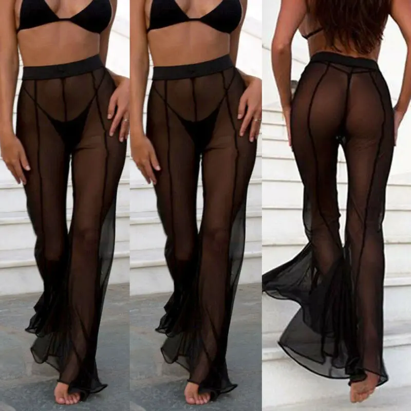 Новинка Женская пляжная сетчатая прозрачная накидка на бикини купальник