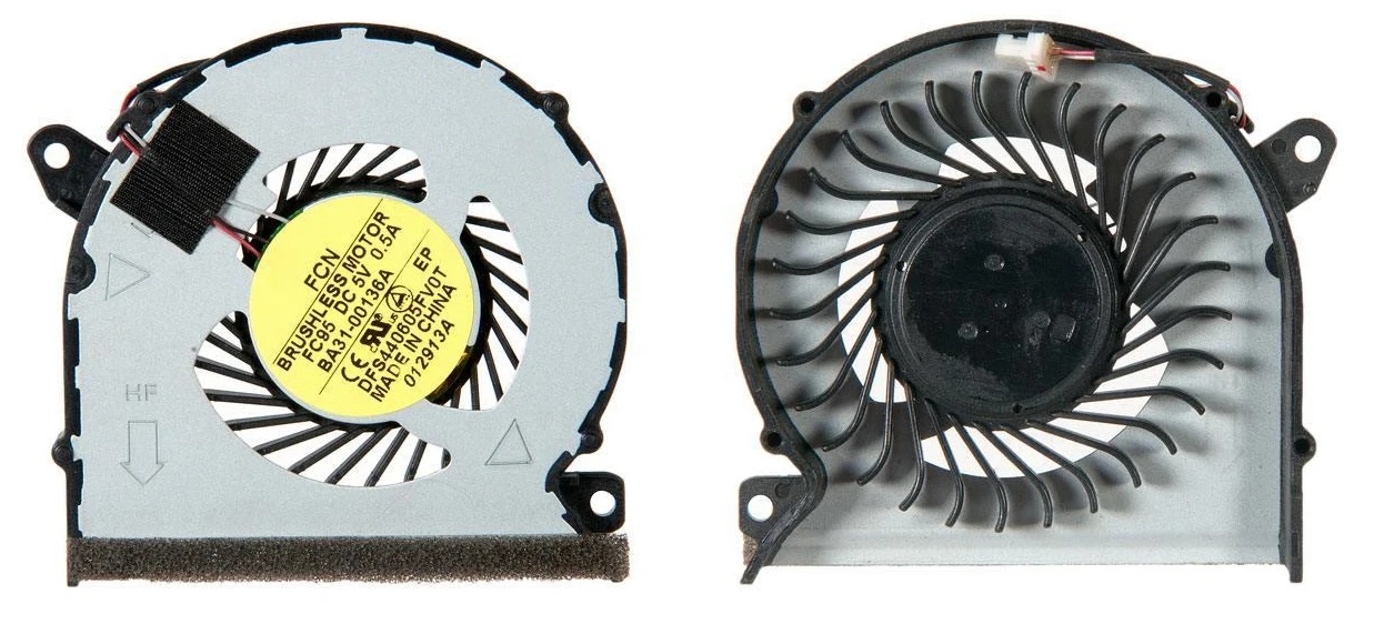 Вентилятор (кулер) для Samsung NP530U4E, NP730U3E, NP730U4E, NP740U3E, p/n: DFS440605FV0T FC8C, KSB06105HA -CJ43, KSB05105HA -CG