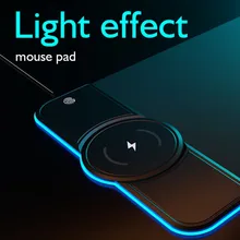 RGB Gaming Wireless Charging Computer Mouse Pad Colorful Luminous Rubber Mouse Pad PC Laptop Keyboard Table Mat