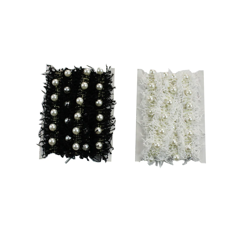 1 Yard 30mm Black White Beaded Trim Gold Pearl Lace Sewing Ribbon Handmade DIY Costume Dress Supplies Craft | Дом и сад