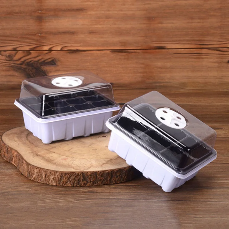 6/12 Пластик горшки для рассады посадки семян набор лотков завод ящик проращивания