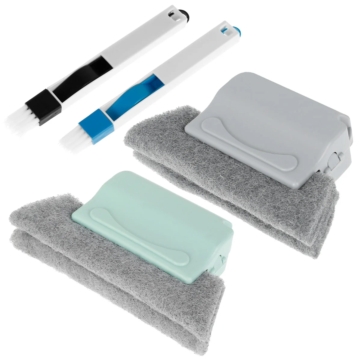 

4pcs Creative Window Groove Cleaning Cloth Brush Slot Hand-held Door Gap Keyboard Kitchen Floor Gap Household Cleaning Tool