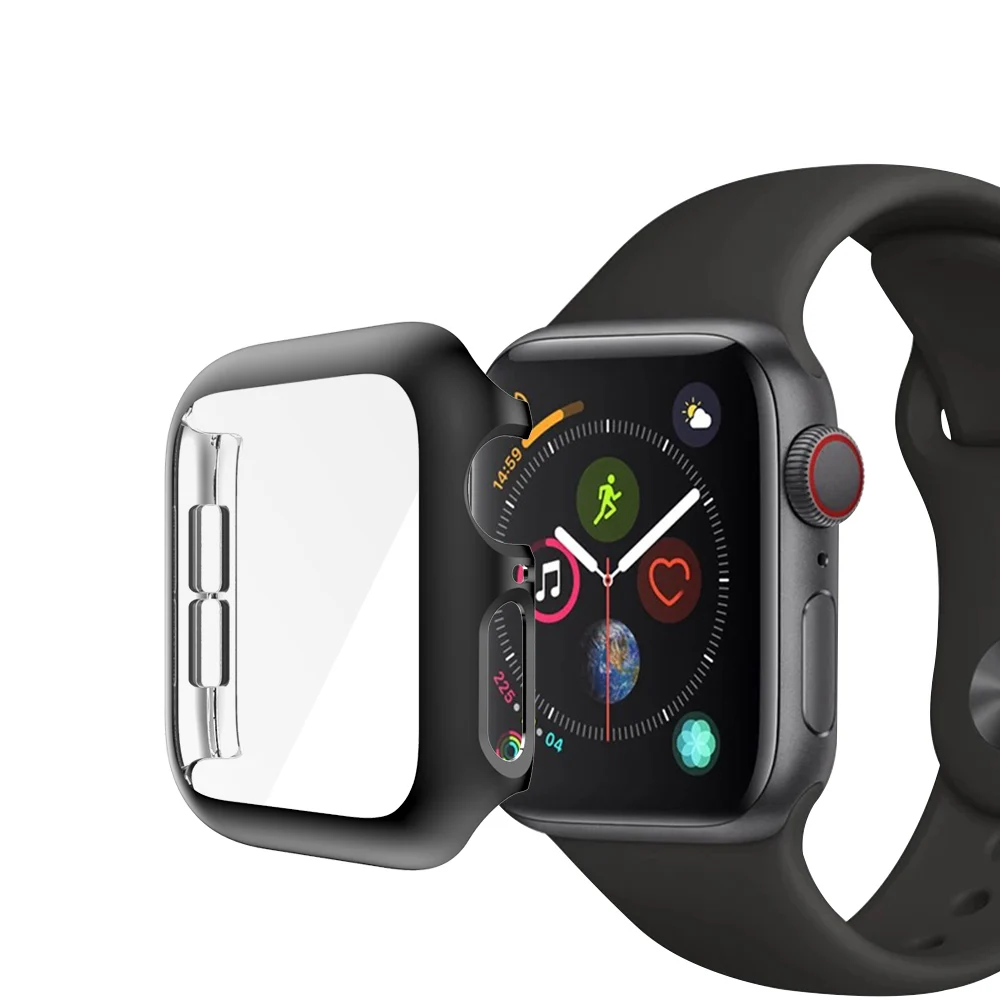 

Чехол для Apple Watch 5 4 3 2 44 мм 40 мм 42 м 38 мм, Жесткий Тонкий чехол из поликарбоната с полным покрытием для сенсорного экрана Apple Watch 4 3 2 1, аксессуары