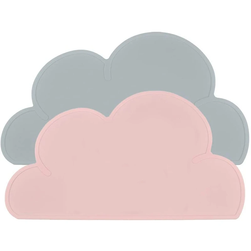 

2Pcs,Kids Placemats Non Slip, Silicone Placemats for Kids Baby Toddlers, Portable Food Mat Reusable Placemats for Home