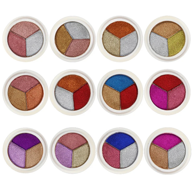 Смешанный Блестящий Порошок для металлического эффекта 3 цвета твердый пигмент