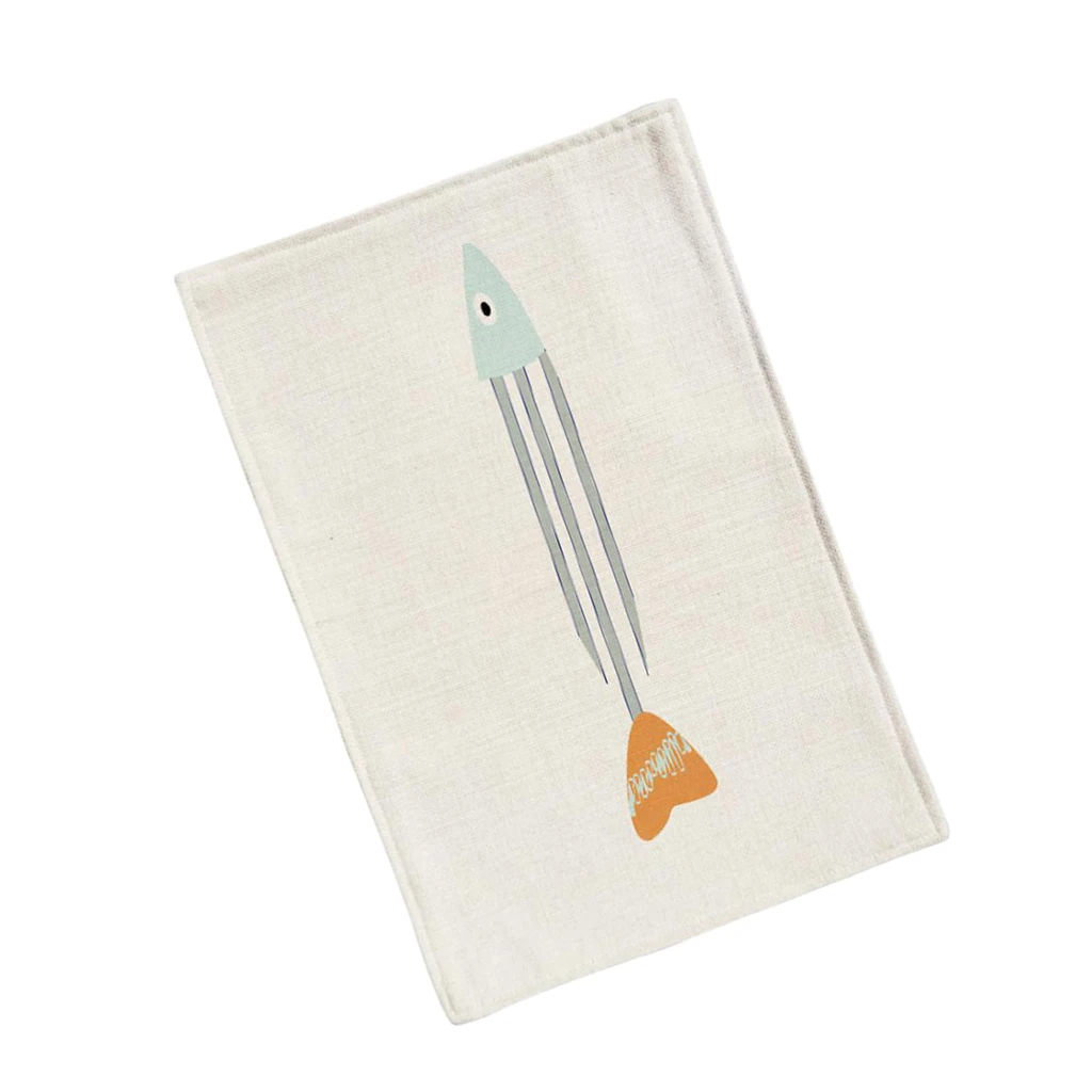 1 шт. хлопковое белье средиземноморский рисунок рыбы Настольный коврик