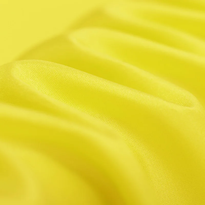 

100% Silk Natural Luxury Mulberry Pure Habotai 8m/m 6A grade 45"( 114cm ) Width Bright Yellow Lady Dress Fit Lining Silk Fabric