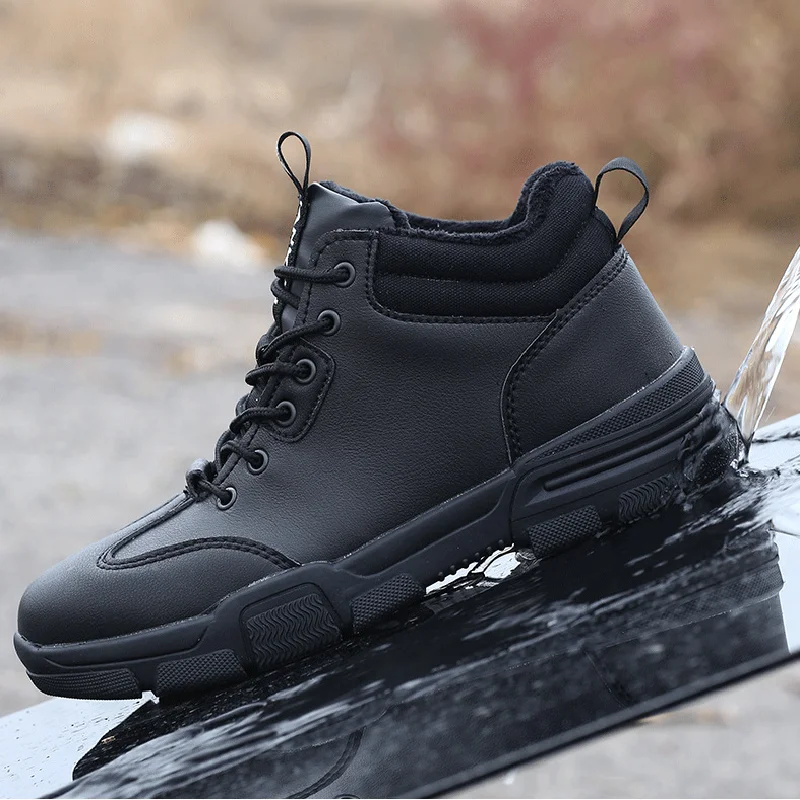 Construction Work Safety Boots Winter Waterproof Steel Toe Shoes Men Anti-smash Anti-puncture Indestructible | Обувь