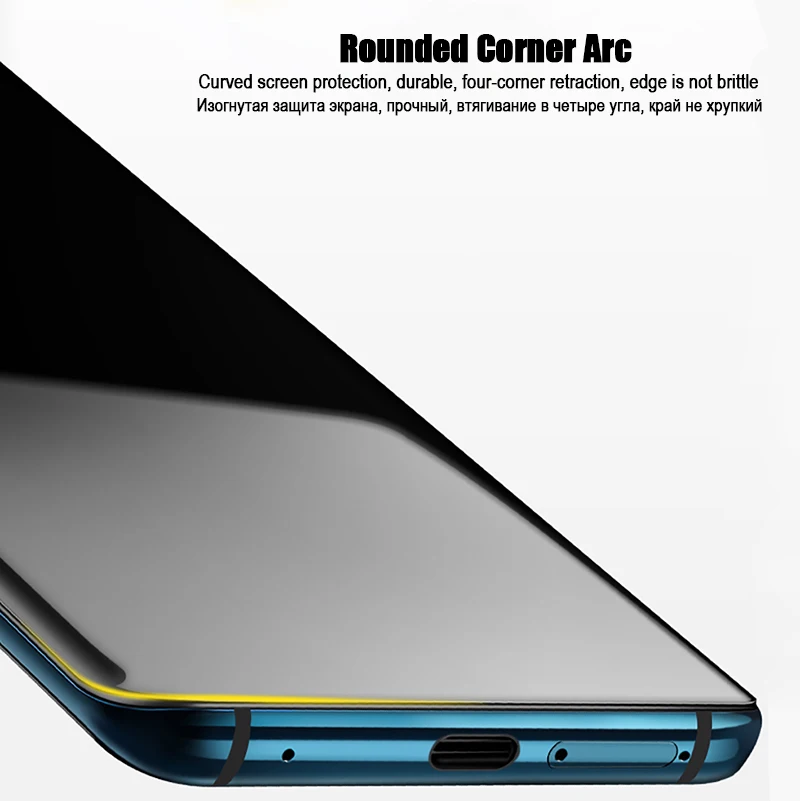 Нано-УФ жидкое клейкое стекло для защиты экрана Oneplus 8 7T 7 9 Pro Полное покрытие