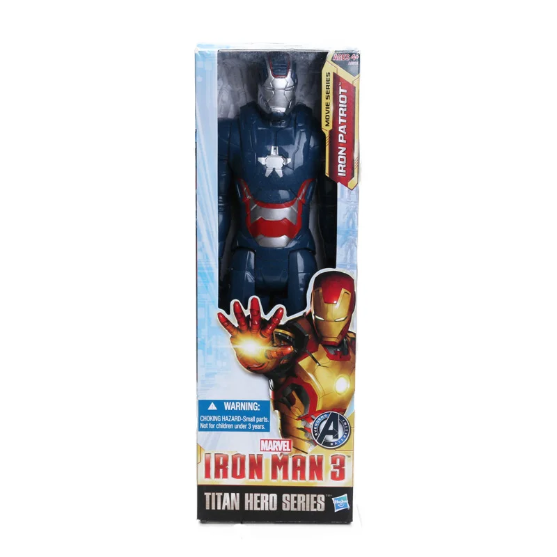 30 см игрушки Marvel Мстители 4 эндигра Человек-паук танос Халк ПВХ Фигурка Железный человек Капитан Америка Черная пантера фигурка-модель - Цвет: blue ironman box