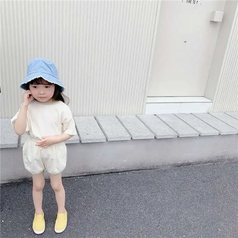 Детская одежда Новинка лета 2020 Детский костюм в Корейском стиле домашний из двух