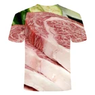 2021 свинина футболка beef черный перца для приготовления стейка мужские 3DT футболка в стиле хип-хоп Уличный забавная футболка с изображениями животных: коровы, топ еда рубашка со Свинкой