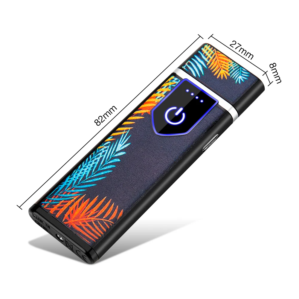 Lufun USB перезаряжаемая электронная плазменная Зажигалка ультратонкая