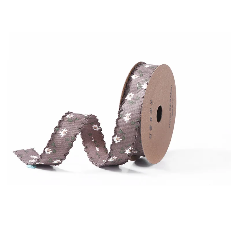 8 ярдов рулон зубчатой ткани летняя Цветочная лента цветочная упаковка украшение