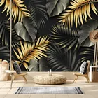 3d обои на заказ в скандинавском стиле с тропическими листьями банана s для спальни, Нетканая текстурированная бумага, съемные стены в рулонах, Фреска для домашнего декора