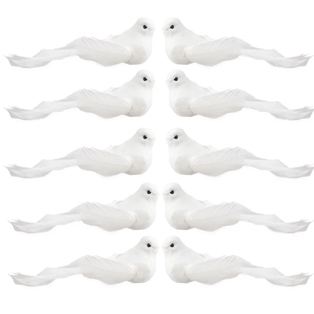 

Christmas Tree Ornament Artificial Birds Decorations White Christmas Birds Christmas Assortment Ornaments Winter Doves For