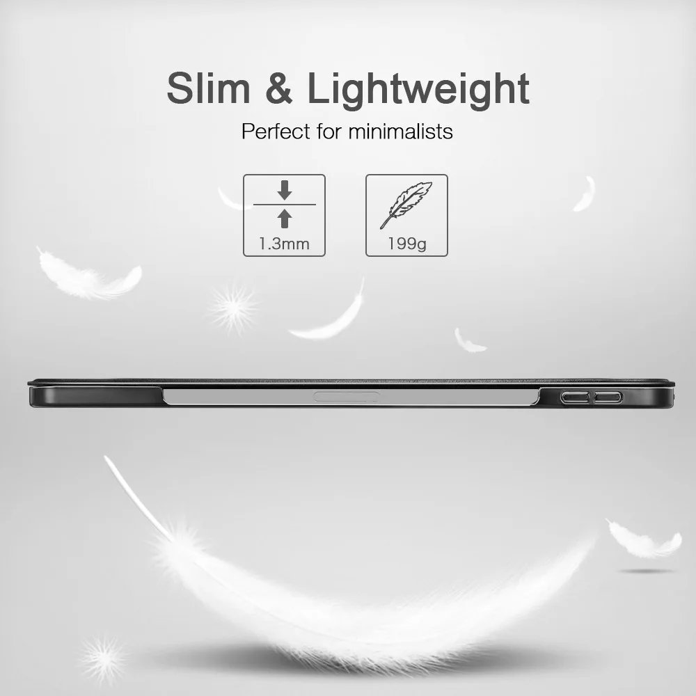 ESR Чехол для iPad Pro 11 чехол из искусственной кожи прозрачный PC задняя ультра тонкий легкий вес Trifold Smart Cover для iPad Pro 11