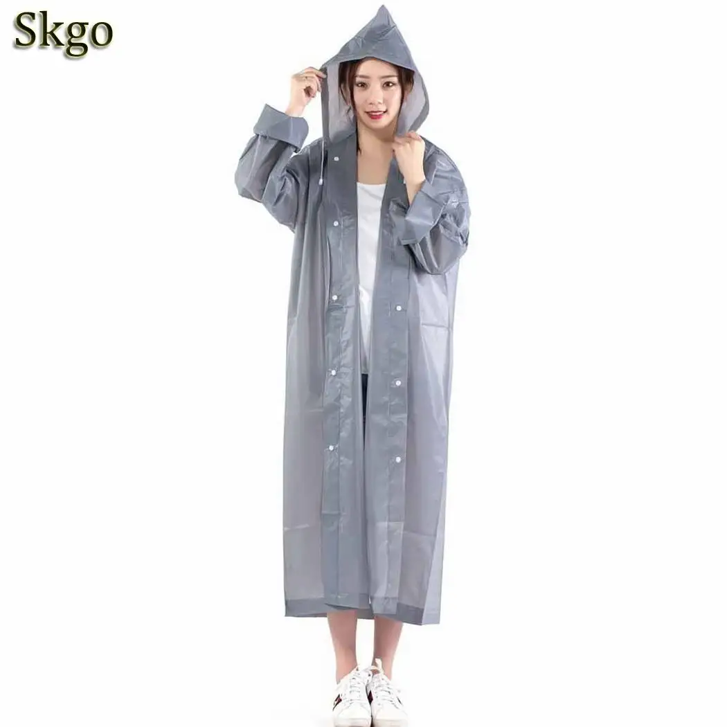 Водонепроницаемый дождь взрослых путешествия длинная дождевая куртка большой