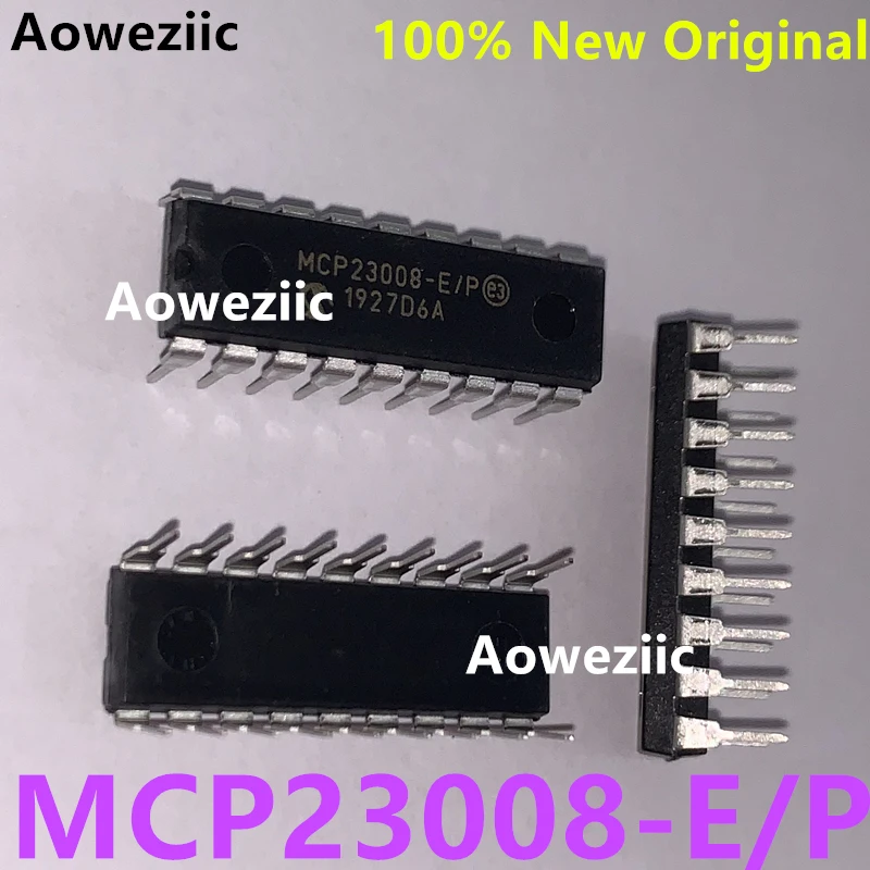 

Aoweziic 5Pcs/Lot MCP23008-E/P MCP23008 23008 DIP-18 In Stock IC I/O EXPANDER I2C 8B New Imported Original