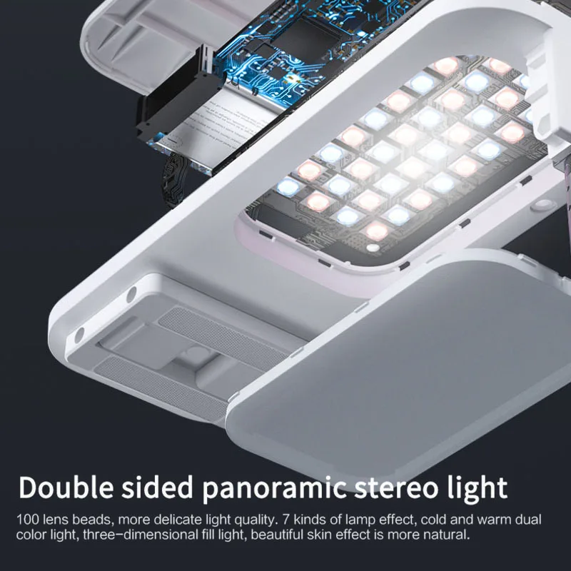 hoco led live video foldable telescopic stand mobile phone stand camera life video fill light suitable for ios android phones free global shipping