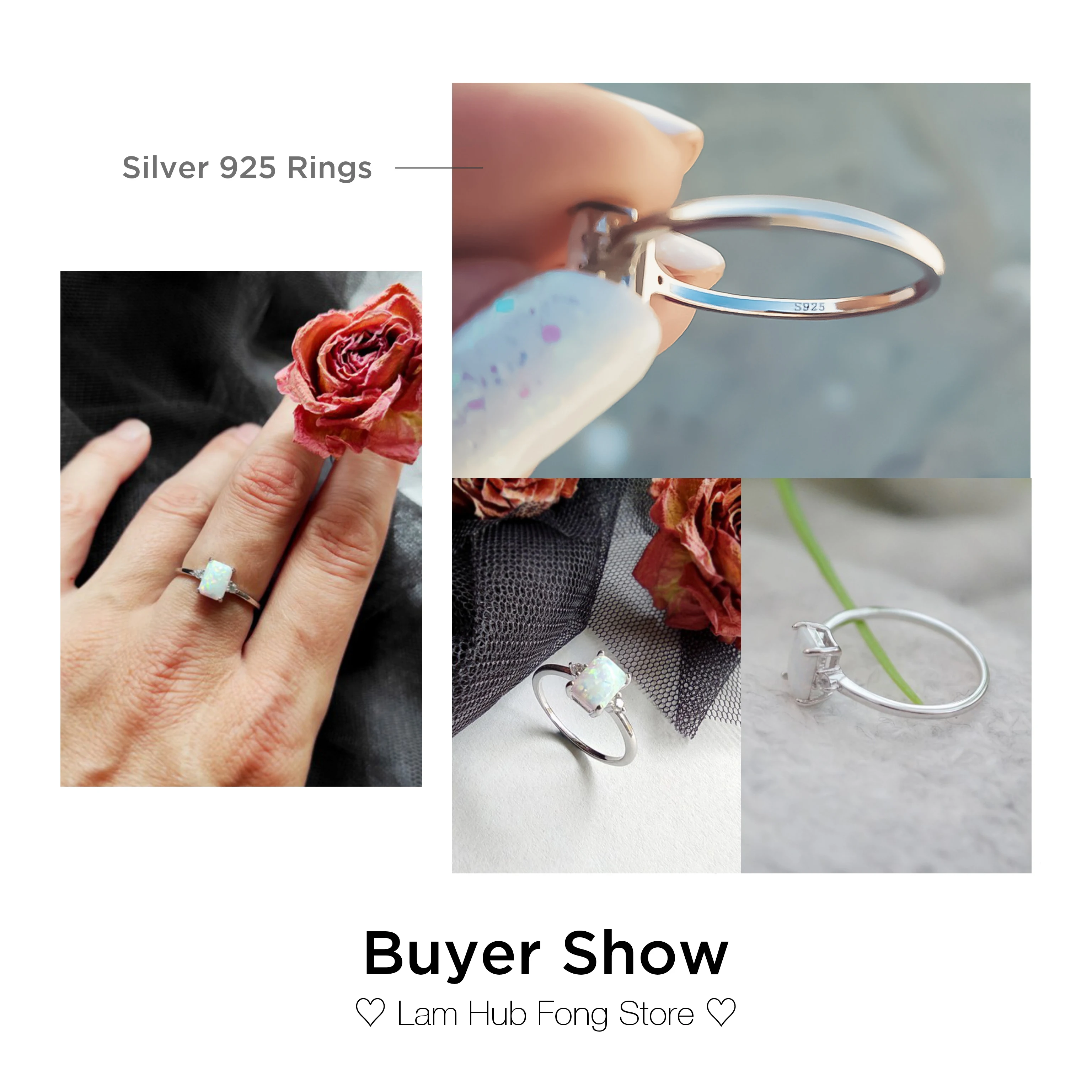 Кольцо женское прямоугольное из серебра 925 пробы с опалом фианитом - купить по